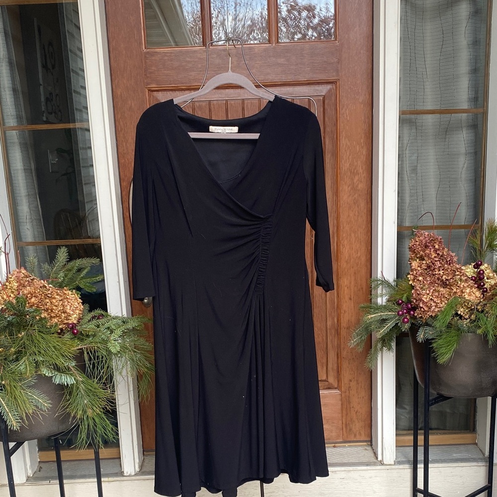 Evan Picone Black Long Sleeve Dress